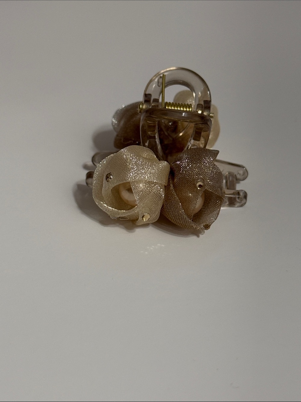 Beige & Champagne Floral Brooch - Women Jewelry